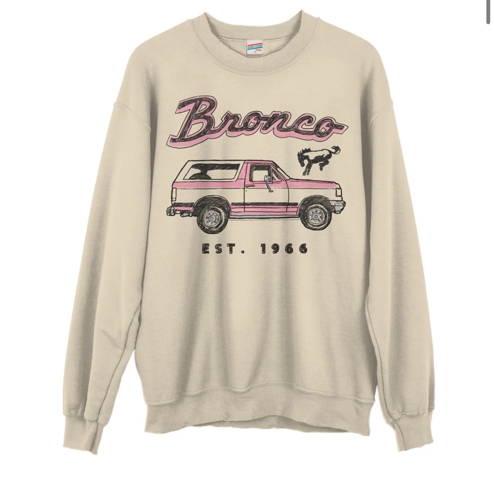 Junk food unisex 1966 Bronco flea market fleece crew sweatshirt size large - Picture 1 of 7